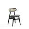 Manhattan Comfort Colbert Dining Chair in Black and Cane with Grey Upholstered Seating, Set of 2 DCCA02-GY - alternate 4